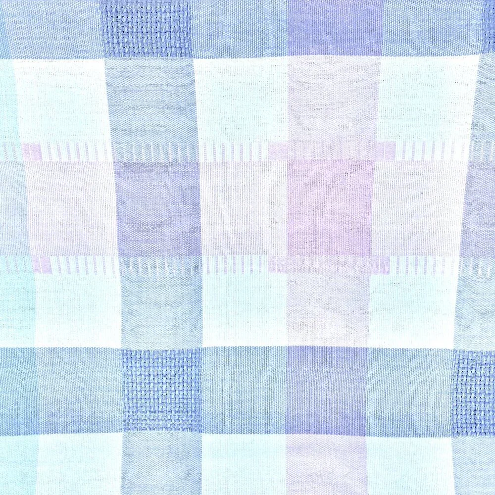 Pastel Plaid 100% Cotton Square-ish Tablecloth